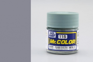 Barva akrylová Gunze č.115 : Pololesklá RLM65 světle modrá (Mr.Color RLM65 Light Blue C115) 10 ml