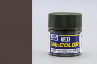 Barva akrylová Gunze č.121 : Pololesklá RLM81 hnědofialová (Mr.Color RLM81 Brown Violet C121) 10 ml