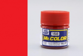 Barva akrylová Gunze č.158 : Lesklá super italská červená (Mr.Color Super Italian Red C158) 10 ml
