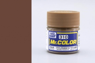 Barva akrylová Gunze č.310 : Pololesklá FS30219 hnědá (Mr.Color FS30219 Brown C310) 10 ml
