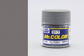 Barva akrylová Gunze č.317 : Matná FS36231 šedá (Mr.Color FS36231 Gray C317) 10 ml