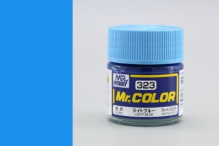 Barva akrylová Gunze č.323 : Lesklá světle modrá (Mr.Color Light Blue C323) 10 ml