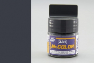 Barva akrylová Gunze č.331 : Pololesklá tmavá mořská šedá BS381C/638 (Mr.Color Dark Seagray BS381C/638 C331) 10 ml