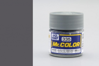 Barva akrylová Gunze č.335 : Pololesklá střední mořská šedá BS381C/637 (Mr.Color Medium Seagray BS381C/637 C335) 10 ml