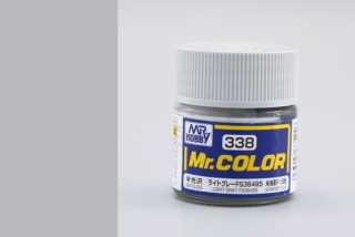 Barva akrylová Gunze č.338 : Pololesklá FS36495 světle šedá (Mr.Color FS36495 Light Gray C338) 10 ml