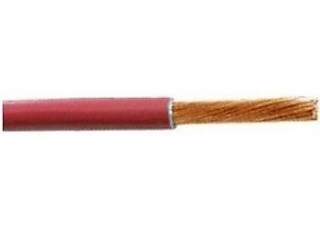 Vodič izolovaný měděný lanko 10 mm² červený