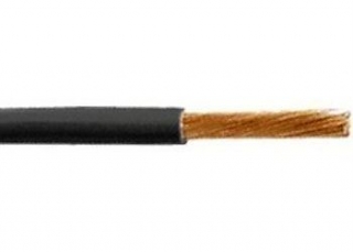 Vodič izolovaný měděný lanko 10 mm² černý