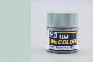 Barva akrylová Gunze č.117 : Pololesklá RLM76 světle modrá (Mr.Color RLM76 Light Blue C117) 10 ml