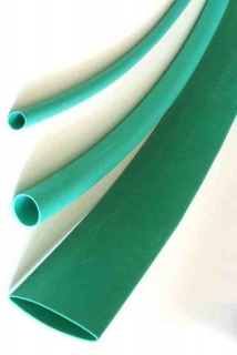 Bužírka smršťovací - 9.5 mm / 4.8 mm zelená, délka 1000 mm