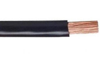Vodič izolovaný měděný lanko 25 mm² černý
