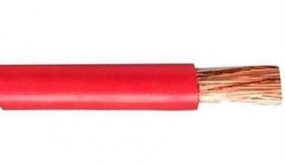 Vodič izolovaný měděný lanko 25 mm² červený