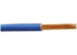 Vodič izolovaný měděný lanko 10 mm² modrý